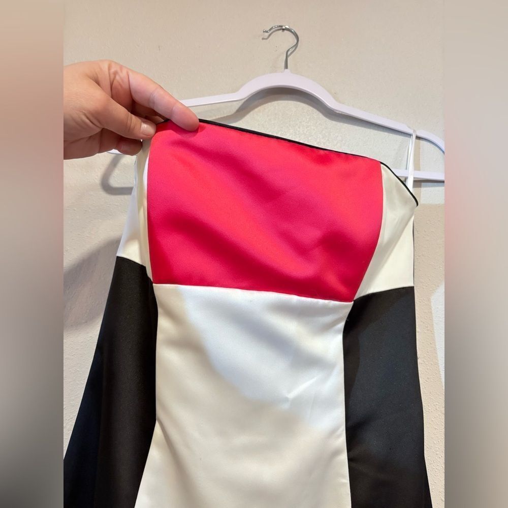 Jessica McClintock Gunne Sax Vintage Strapless Formal Colorblock Gown 9/10 USA - Picture 3 of 7